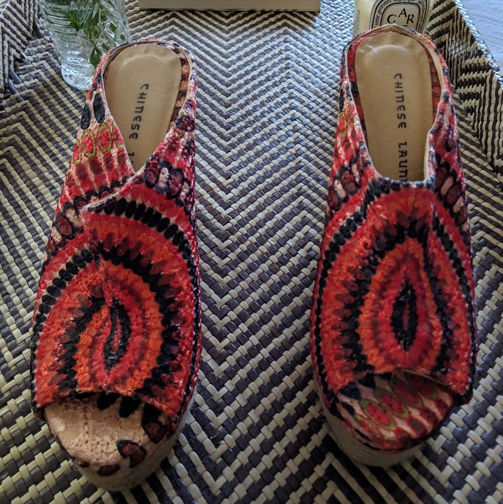 Multi color summer Wedges